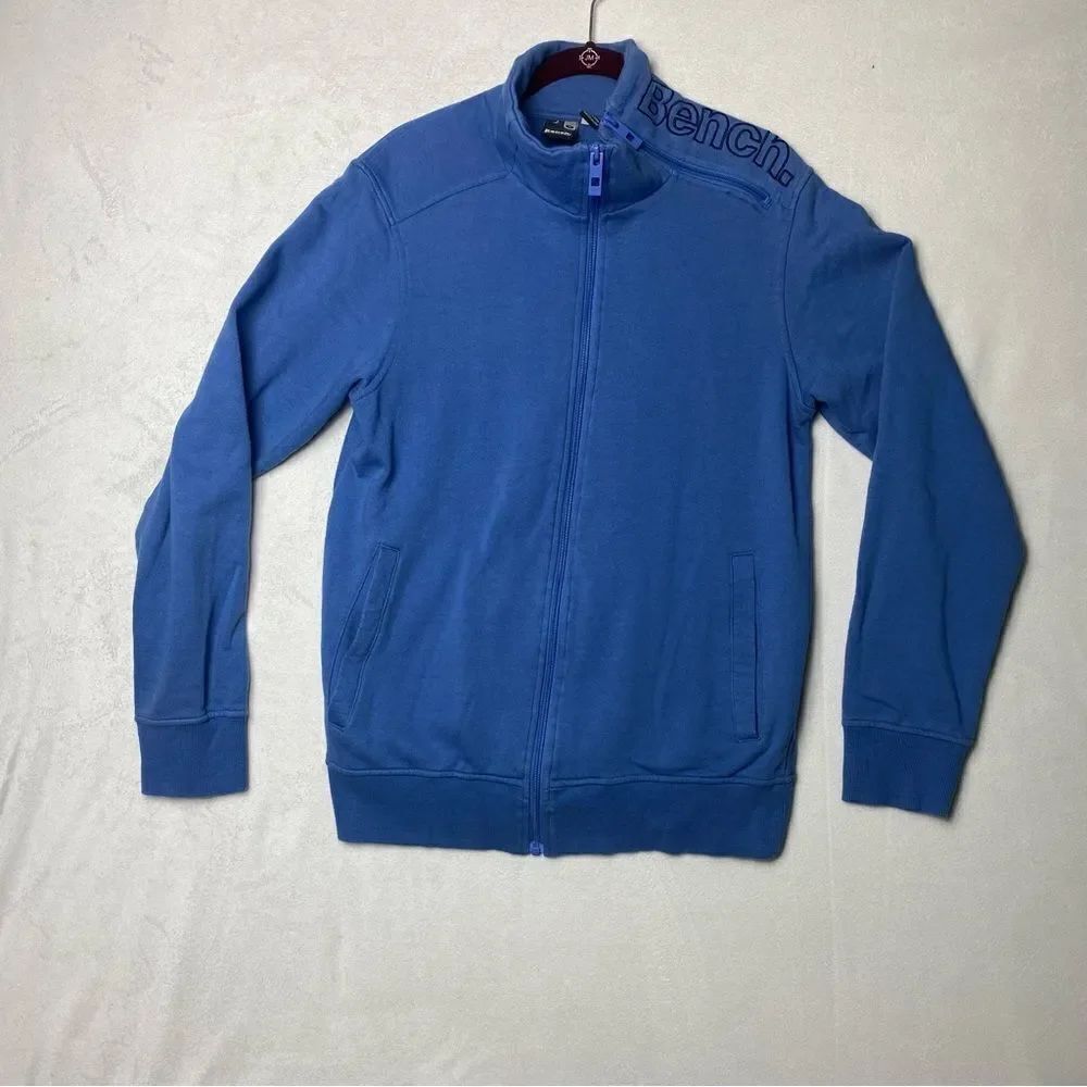 Bench Blue Long Sleeve Front Zip Jacket Size Small